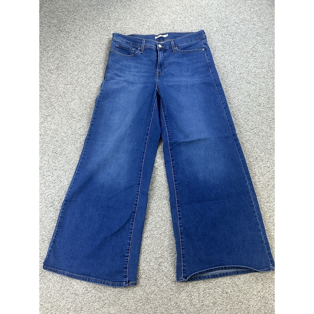 Levi's 318 Shaping Wide Leg Women's Jeans Size 32(Actual 34x30.5) Mid Rise Y2K